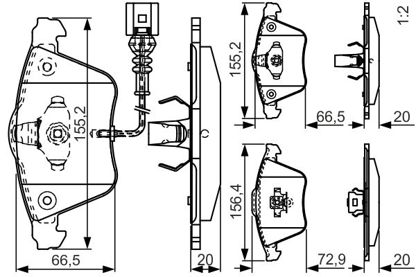 BOSCH 0986TB3196 | Disk Balata-Ön | 1 Adet