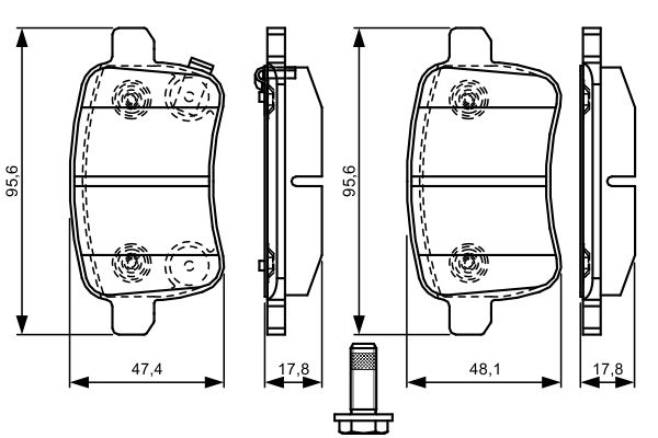 BOSCH 0986TB3200 | Disk Balata-Ön | 1 Adet