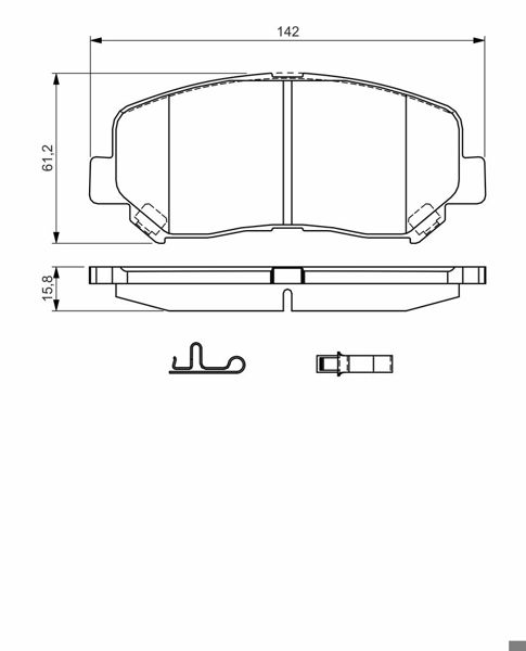 BOSCH 0986TB3222 | Disk Balata-Ön | 1 Adet