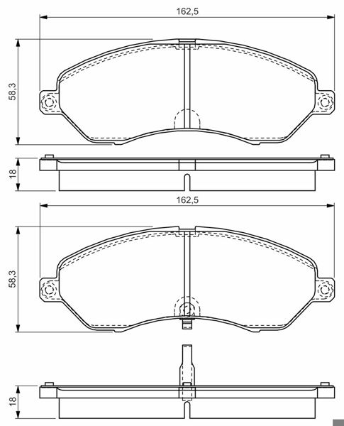 BOSCH 0986TB3226 | Disk Balata-Ön | 1 Adet