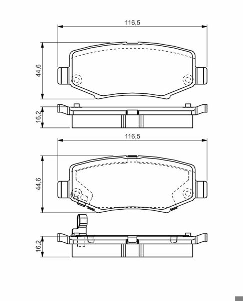 BOSCH 0986TB3227 | Disk Balata-Arka | 1 Adet