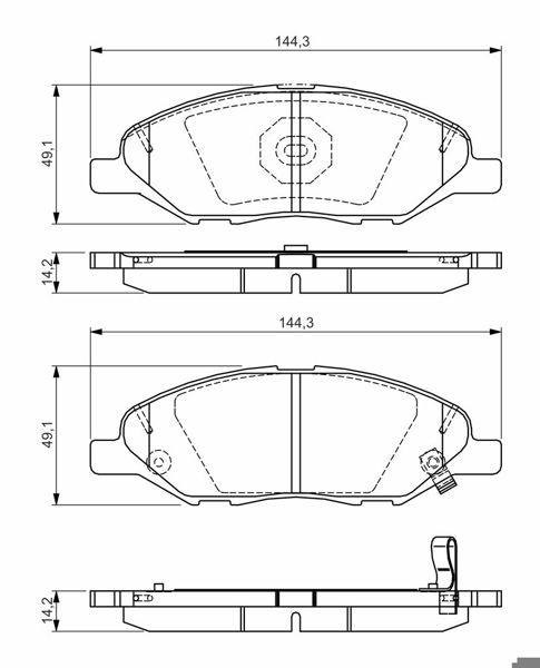 BOSCH 0986TB3228 | Disk Balata-Ön | 1 Adet