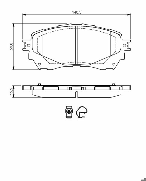 BOSCH 0986TB3230 | Disk Balata-Ön | 1 Adet