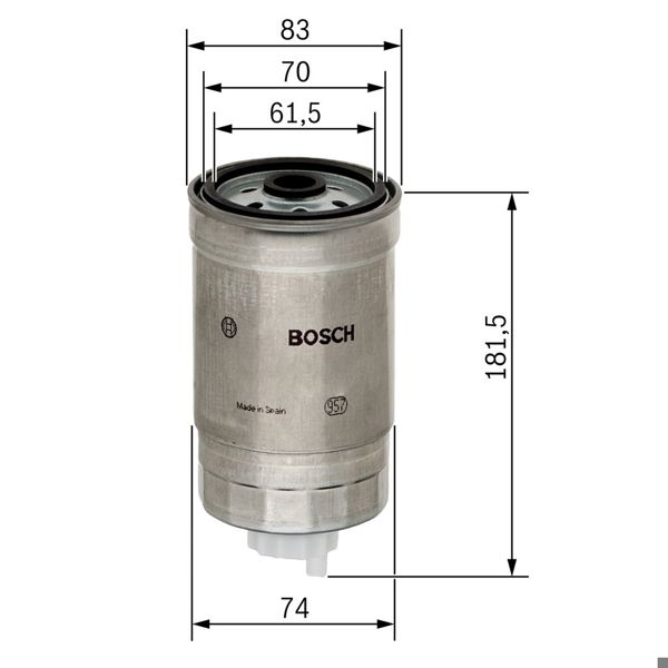 BOSCH 1457434150 | Yakıt Dizel Filtre
