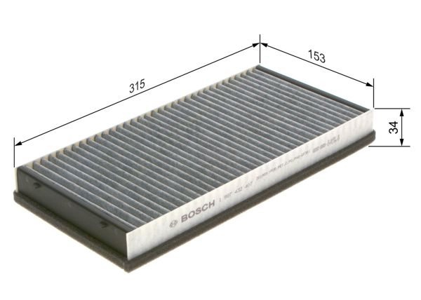 BOSCH 1987432407 | Aktif Karbonlu Kabin Filtresi