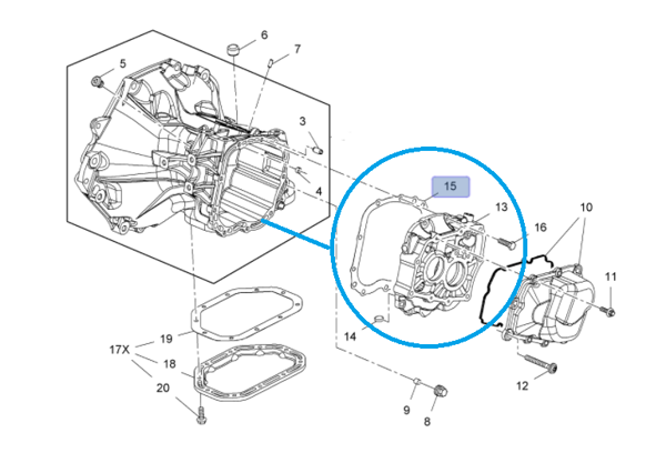 PSA 90345457 | Opel Astra J F17 Şanzuman Ara Kapak Contası Orjinal | 1 Adet