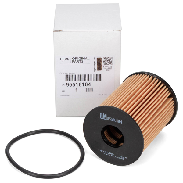 PSA 95516104 | Opel Corsa C 1.3 Dizel Yağ Filtresi Tırnaklı Tip Orijinal
