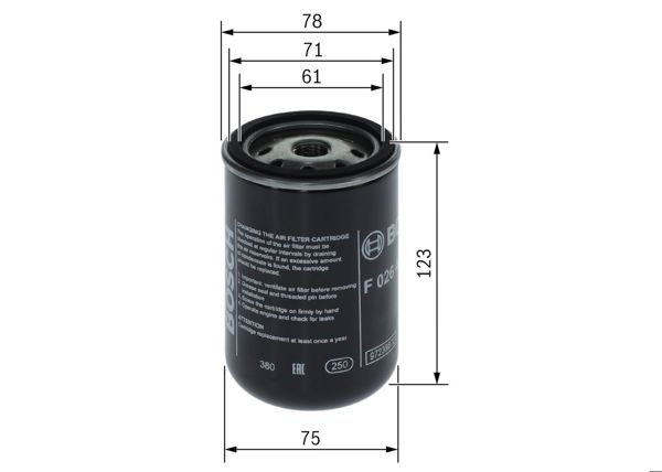 BOSCH F026400392 | Üre Çözücü Filtresi Daf Cf65 Cf75 Cf85 06 > 13 Xf105 05 > / Temsa Safır 09 > Avenue 10 > Safarı 10 >