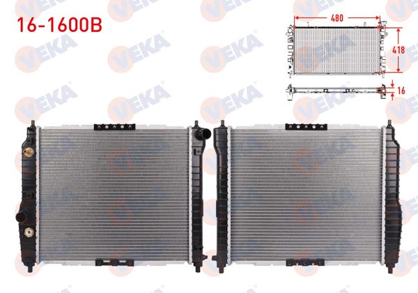 VEKA 16-1600B | Su Radyatörü Brazing Chevrolet Aveo (T250) 1.2İ A-T 2006-2011