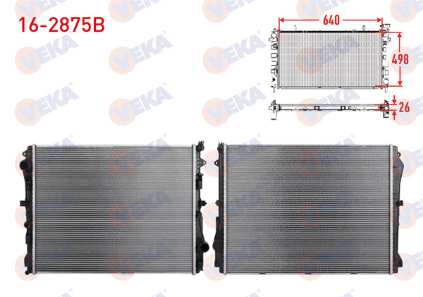 VEKA 16-2875B | Su Radyatörü Brazing Mercedes (W213, W222, W238, W257) / M274, M276, Om654