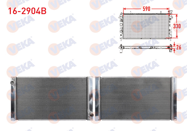 VEKA 16-2904B | Su Radyatörü Brazing Mini (R55, R56, R57, R58, R59, R60, R61) / N14, N18, N47n, W16