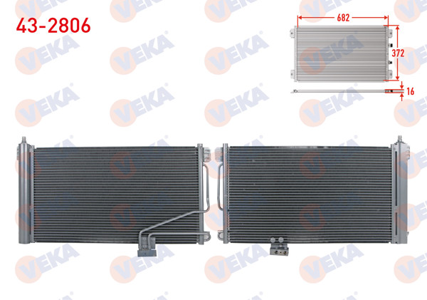 VEKA 43-2806 | Klima Radyatörü Mercedes C Serisi (W203) C 180 2000-2006