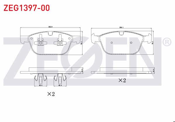 ZEGEN ZEG1397-00 | Fren Balata Ön Volvo Xc60 D3 2008-/ Xc60 2.4 D 2008-/ Xc60 D5 2008-/ Xc60 T6 2008-/ Xc60 2.0 T 2008 -