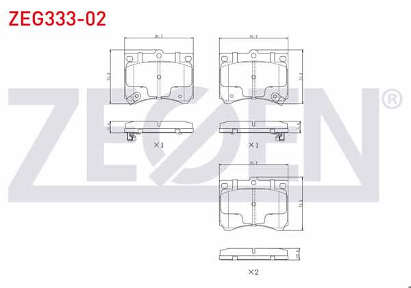 ZEGEN ZEG333-02 | Fren Balata Ön Ikazlı Mazda 323 V (Ba) 1.8İ 16V 1994-1998 / Mx-3 (Ec) 1.6İ 16V 1991-1994 / Mx-3 (Ec) 1.8İ 16V 1991-1994