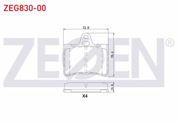ZEGEN ZEG830-00 | Fren Balata Arka Citroen C5 II 1.6 HDI 2004-2008 / C5 II 2.0 2004-2008 / C5 II 2.0 HDI 2004-2008 / C5 I 2.0 HDI 2001-2004 / C5 II 1.6 Thp 2004-2008 / C5 III 1.6 HDI 2008-2015 / C5 III 2.0 HDI 2008-2015