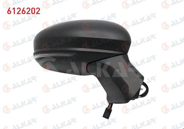 ALKAR 6126202 | Dış Dikiz Aynası Sağ Elektrikli Asferık Isıtmalı Sinyalli Sensörlü Led 9 Pin Renault Captur II 2020 -