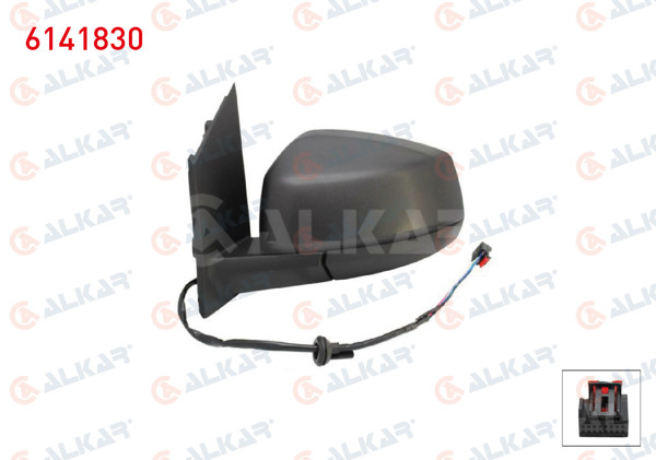 ALKAR 6141830 | Dış Dikiz Aynası Sol Elektrikli Isıtmalı 5 Pin Ford Tourneo Connect 2022-/ Volkswagen Caddy V 2020 -