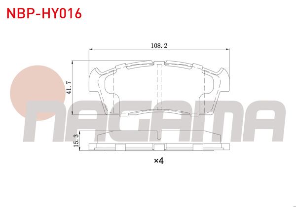 NAGAMA NBP-HY016 | Fren Balata Ön Suzuki Alto IV (Ff) 1.1 2008-2013