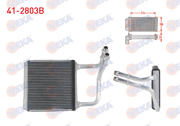 VEKA 41-2803B | Kalorifer Radyatörü Brazing Mercedes E Serisi (W211) E 200 CDI-220 CDI-240-280 CDI-320 2002-2008 / CLS (C218) CLS 350 CDI 2012 -