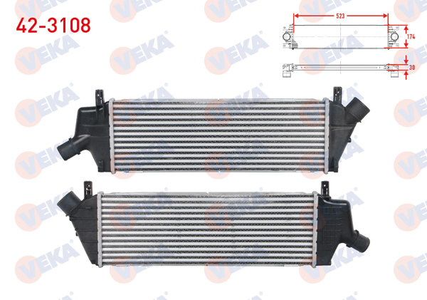 VEKA 42-3108 | Turbo Radyatörü (Intercooler) Nissan Micra (K12) 1.5 DCI 2003-2010