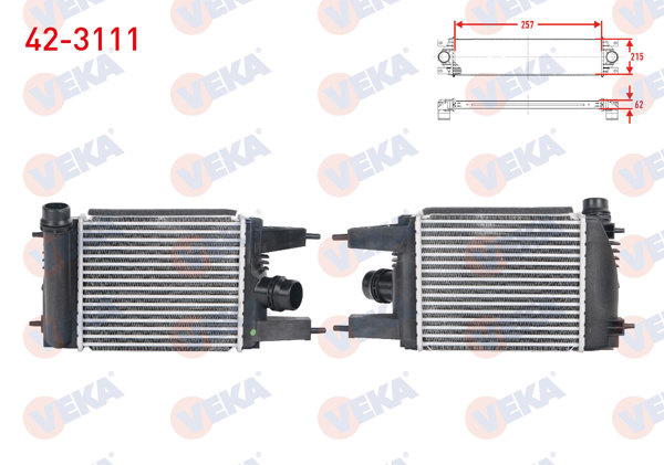 VEKA 42-3111 | Turbo Radyatörü (Intercooler) Nissan Juke 1.2 Dıg-T 2010 -