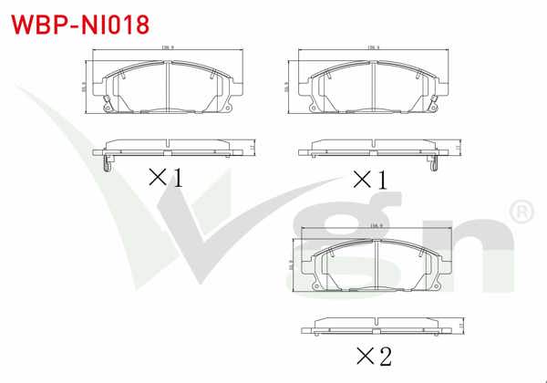 WGN WBP-NI018 | Fren Balata Ön Ikazlı Nissan X-Traıl
