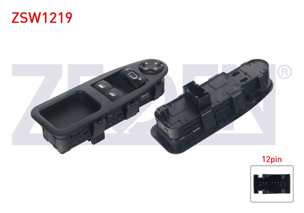 ZEGEN ZSW1219 | Cam Açma Anahtar Grup Ayna Ayarlı Çiftli 12 Pin Scudo-Expert-Jumpy 2007 -