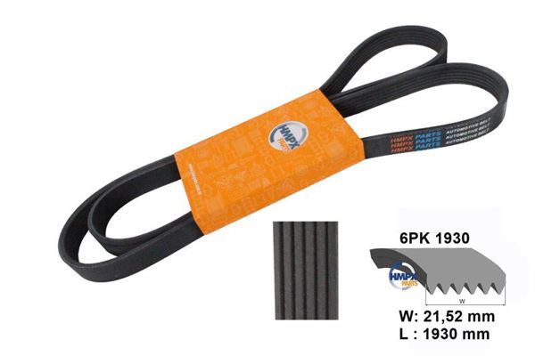 HMPX PARTS 6PK 1930 | Vantilatör Kayışı (+ Ac) Fiesta 96 > 99 1.25-1.4-1.6 Ka 96 >
