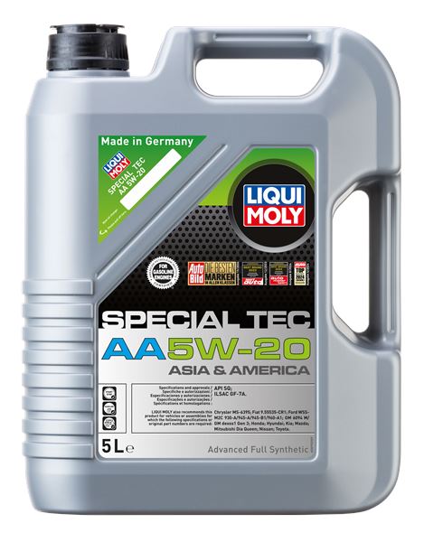 LIQUI MOLY 20793 | Motor Yağı-Special Tec Aa 5W-20 5 L Apı Sp, Ilsac Gf-6A Chrysler Ms-6395, Fiat 9.55535-Cr1, Ford Wss-M2c930-A, Wss-M2c945-A, Wss-M2c945-B1, Wss-M2c960-A1, Gm 6094 M, Gm Dexos1 Gen 3, Honda, Hyundai, Kia, Mazda, Mitsubishi Dia Queen, Nis | 4 Adet
