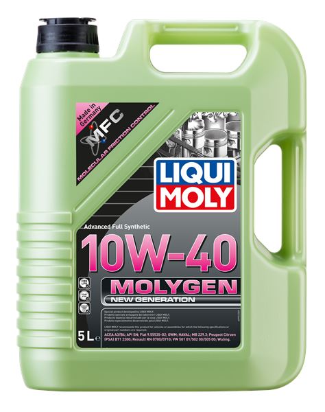LIQUI MOLY 9951 | Motor Yağı-Molygen New Generation 10W-40 5 L Acea A3, B4, Apı Sl, Fiat 9.55535-G2, Gwm, Haval, Mb 229.3, Peugeot Citroen (Psa) B71 2300, Renault Rn 0700, Rn 0710, VW 50101, VW 50200, 50500, Wuling | 4 Adet