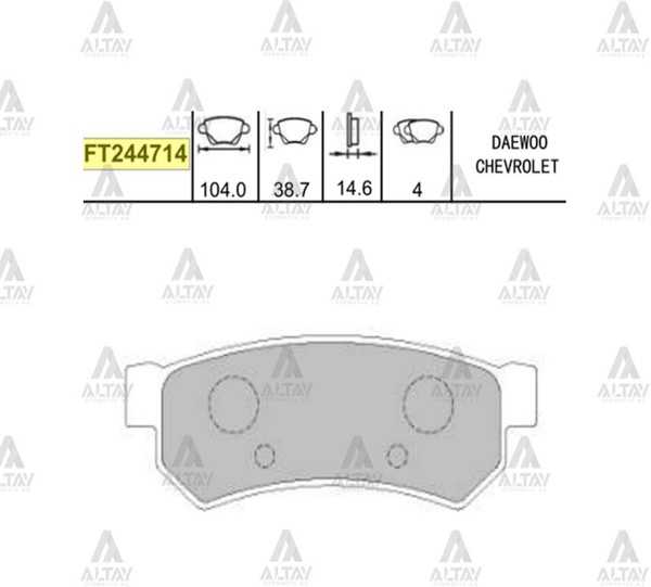 MAHER 00004 | Fren Balata Lacetti 06= / Nubira 06= Disk Arka | 1 Adet