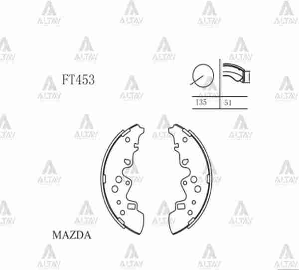 MAHER 00123 | Fren Balata E-2200 98= Pabuç Arka