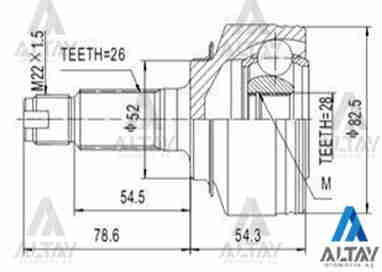MAHER 01780 | Aks Kafası Dış Jazz 02-08 / 26X28x52