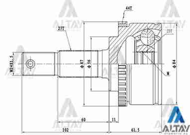 MAHER 01796 | Aks Kafası Dış Primera 03-07 / ABS li 27X56x23