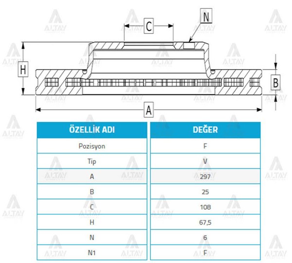 MAHER 03702 | Fren Diski Corolla 13-18 / Auris 13-18 / Ön Havalı 277-5 | 2 Adet