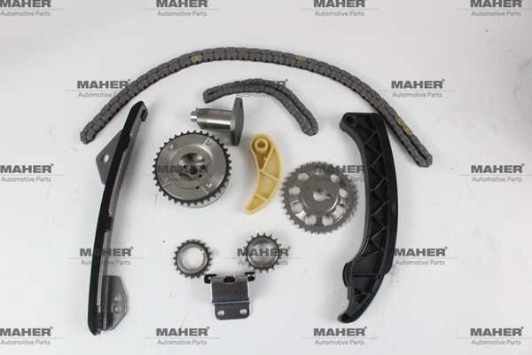 MAHER 10345 | Eksantrik Zincir Seti Corolla 06= / Auris 07= 1.6 Benzinli 1Zrfe (10 Parça) + (Cvvt Dişli)
