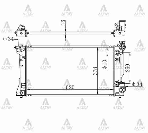 MAHER 10481 | Radyatör Su Avensis 03-08 2.0 VVTI 22mm A-T Brazing