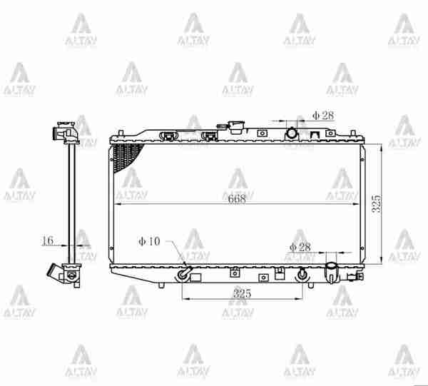 MAHER 10505 | Radyatör Su Civic 88-91 16mm A-T Brazing
