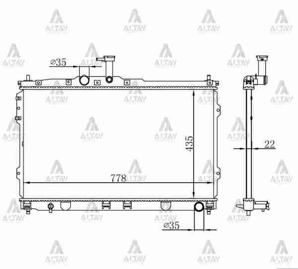 MAHER 10559 | Radyatör Su H-1 08-11 M-T Brazing