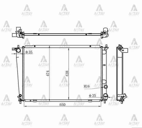 MAHER 10642 | Radyatör Su Starex 02-08 22mm M-T Brazing