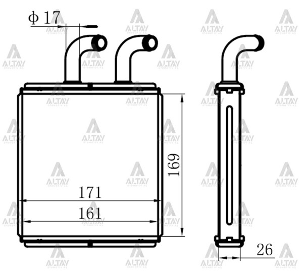 MAHER 10686 | Radyatör Kalorifer Bongo 01-04 / K2500 / K2700 2.5 Tcı-2.7D Brazing