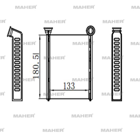 MAHER 14732 | Radyatör Kalorifer Clio IV 12= / Symbol III 12= / Sandero II 13= / Captur 13= Brazing