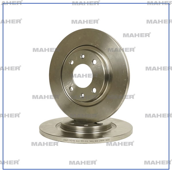 MAHER 16867 | Fren Diski C2 I 03-09 / C3 I 02-09 / Ön Düz 266-4 | 2 Adet