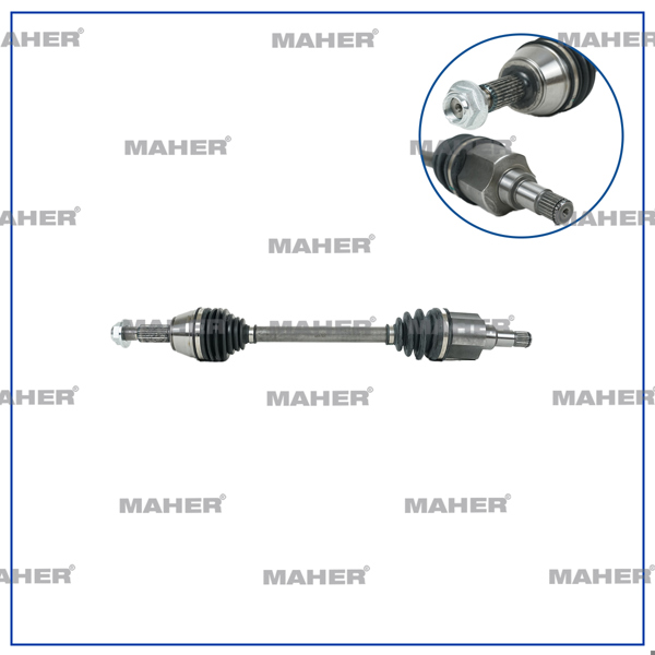 MAHER 18287 | Aks Komple Ön Courıer 14= / Sol 1.5Tdcı M-T 614mm