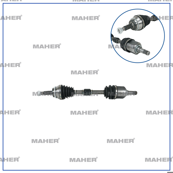 MAHER 18545 | Aks Komple Ön Verso 04-09 / Sol 1.6 ABS li 48 Diş A-T / M-T 650mm