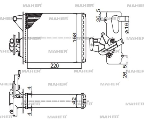 MAHER 19067 | Radyatör Kalorifer Uno 70 94-00 Mekanik