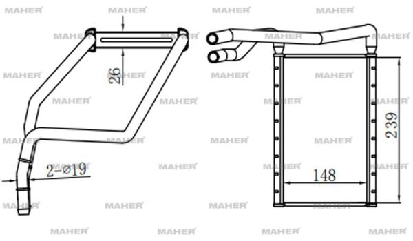 MAHER 19071 | Radyatör Kalorifer Custom 12= Brazing
