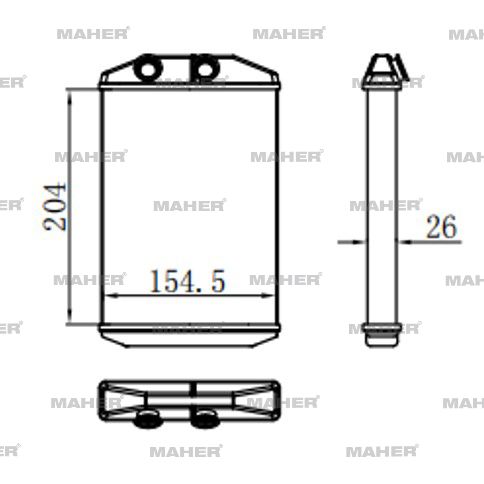 MAHER 19080 | Radyatör Kalorifer Kangoo 08= / Master III 10= / Cıtan 12= Brazing