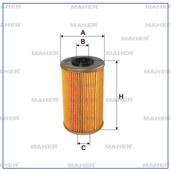 MAHER 23782 | Yakıt Filtresi (Mazot) Master I 2.5-3.0 DCI / Traffic 1.9-2.0-2.5 DCI Uzunluk 120mm
