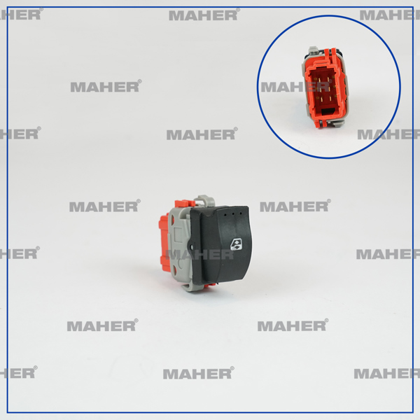 MAHER 26465 | Düğme Cam Açma Master II (Tekli) Kırmızı Sol